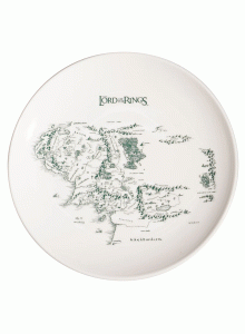 Порцеланова чиния - Властелинът на пръстените (Карта)